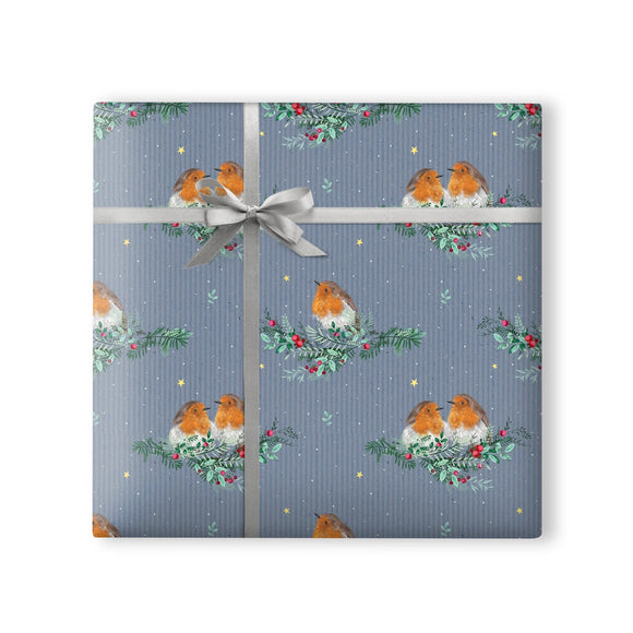 Blue Robins Wrapping Paper Sajaroo Gifts