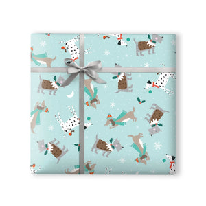 Christmas Dogs Wrapping Paper Sajaroo Gifts