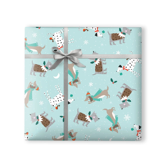 Christmas Dogs Wrapping Paper Sajaroo Gifts