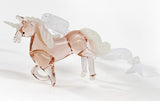 Glass Unicorn With Hanger - Available In Pink Or White