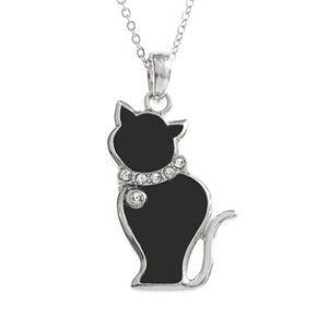 Black cat necklace