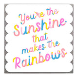 Lola Design - Colourful Die cut card with scalloped edges Luxury Greetings Card