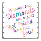 Lola Design - Colourful Die cut card with scalloped edges Luxury Greetings Card