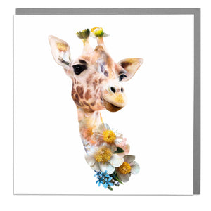 Lola Design - Giraffe Blank Art Greeting Card