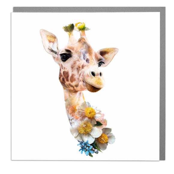 Lola Design - Giraffe Blank Art Greeting Card