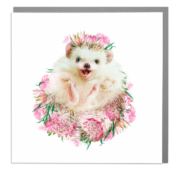 Lola Design - Round Hedgehog Greeting Card