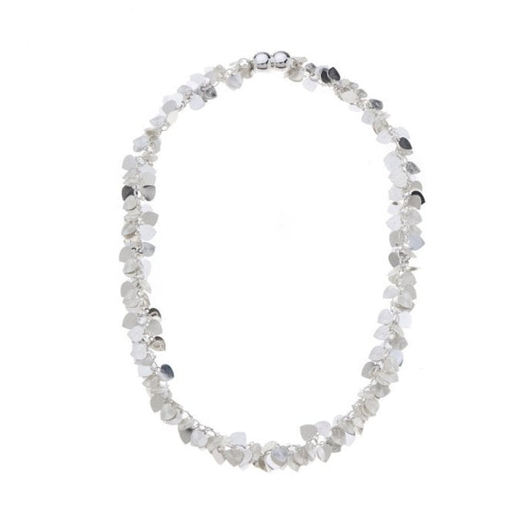 SILVER PLATED HEARTS NECKLACE