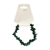 Gemstone Chip Stretch Bracelet - Malachite