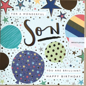 For A Wonderful Son You Are Brilliant Happy Birthday Greetings Card