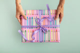 Hand drawn and printed in the UK - Crayon Gift Wrap | Wrapping Paper | Baby Shower Gift Wrap