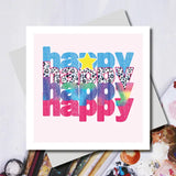 Luxury  Hand-drawn 'Spotty Love'  Greetings Card Collection By Artist Marina B