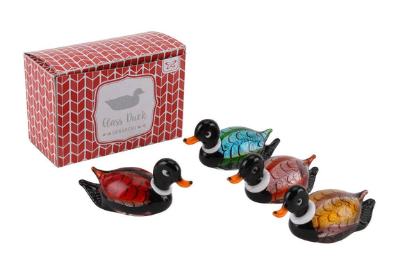 Glass Duck Ornament - Various Colours Available