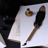 FEATHER QUILL PEN SET Sajaroo Gifts