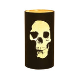 BLACK AND GOLD LED SKULL SILHOUETTE LANTERN Sajaroo Gifts