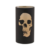BLACK AND GOLD LED SKULL SILHOUETTE LANTERN Sajaroo Gifts