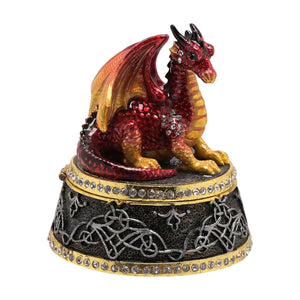 STUNNING GOTHIC RED DRAGON JEWELLERY BOX