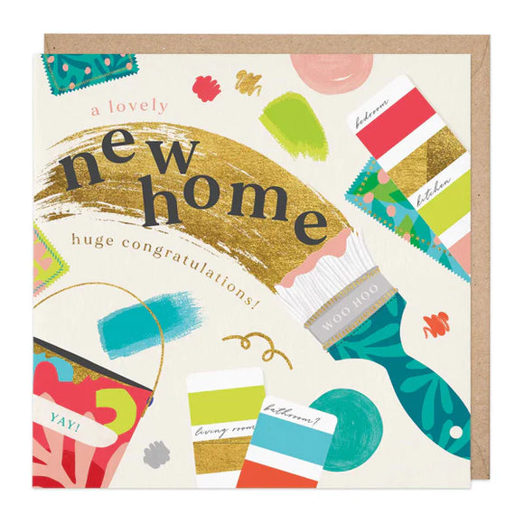 Whistlefish - Paint Brush A Lovely New Home Greetings Card