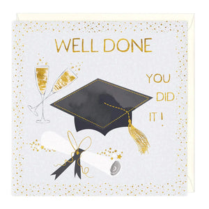 Whistlefish - 'Well Done You Did It' Graduation Greetings Card