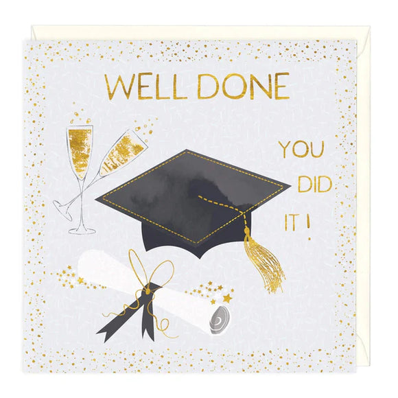 Whistlefish - 'Well Done You Did It' Graduation Greetings Card