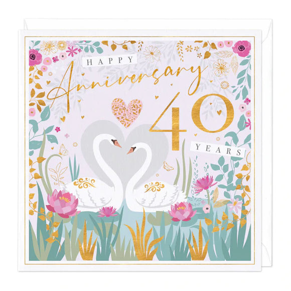 Happy 40th Anniversary Greetings Card