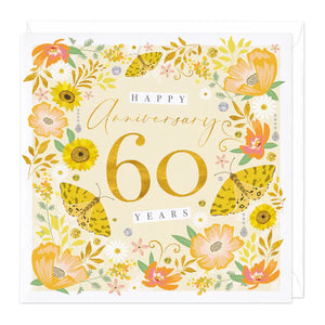 Happy 60 Years Anniversary Greetings Card