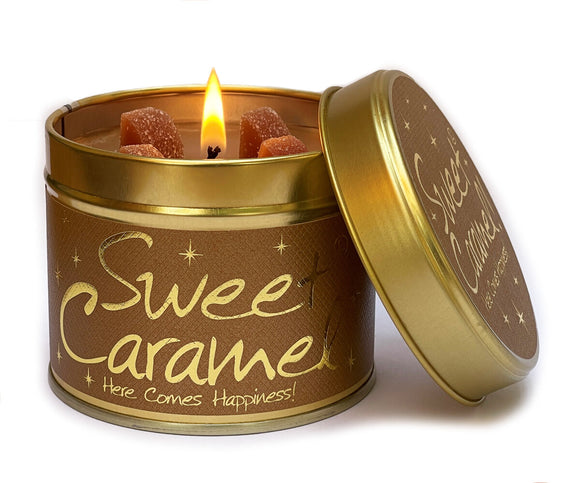 Lily-Flame Sweet Caramel Scented Candle Tin