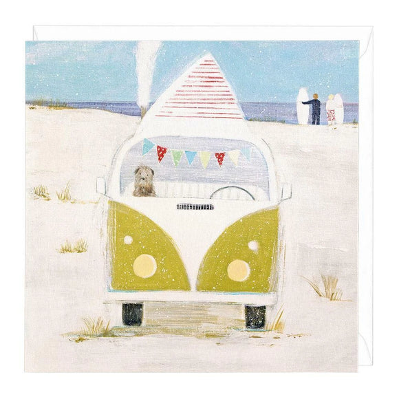 Whistlefish - Winter Surfers Art Greetings Card