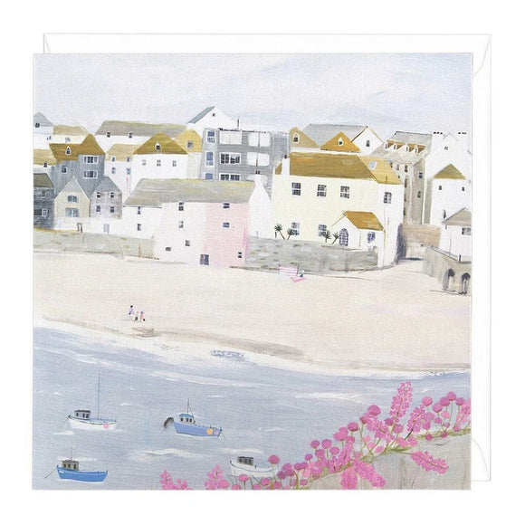 Harbour Beach Art Greetings Card