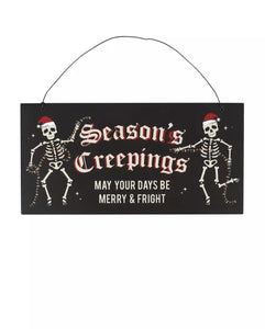 Season's Creepings Hanging Sign