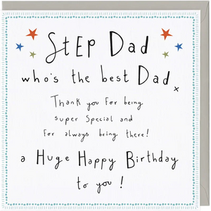 Step Dad Who's The Best Dad Birthday Greetings Card