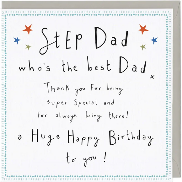 Step Dad Who's The Best Dad Birthday Greetings Card