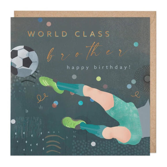 World Class Brother Happy Birthday Greetings Card