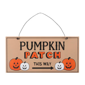 PUMPKIN PATCH HANGING SIGN Sajaroo Gifts