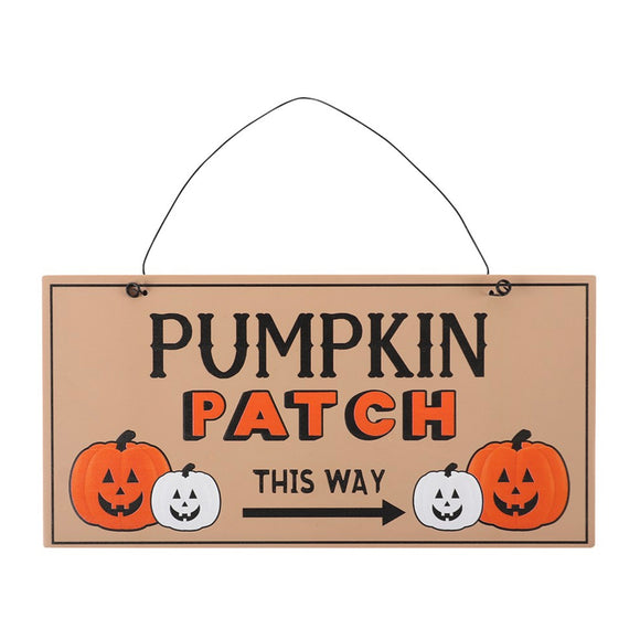 PUMPKIN PATCH HANGING SIGN Sajaroo Gifts