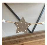 Neutral Reindeer Wood Garland Sajaroo Gifts