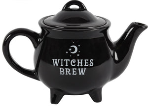 WITCHES BREW BLACK CERAMIC TEA POT Sajaroo Gifts