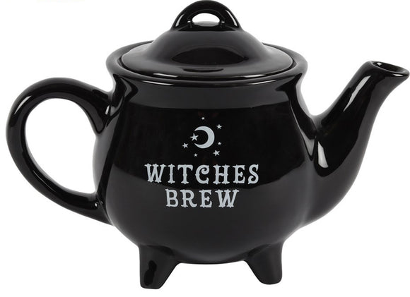 WITCHES BREW BLACK CERAMIC TEA POT Sajaroo Gifts
