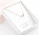 Stainless Steel Gold Cubic Zirconia Pendant Heart Necklace Sajaroo Gifts