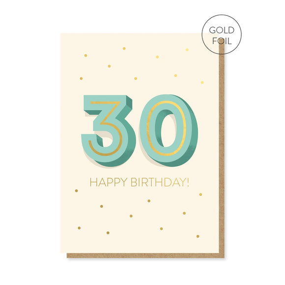 The Big 3-0 Birthday Card | Milestone Card | 30th Age Card Stormy Knight