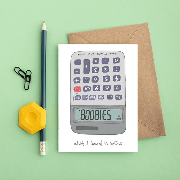 Boobies Calculator Greeting Card | Funny Birthday Card You've got pen on your face