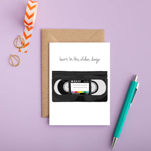 VHS Birthday Card | Funny Birthday Card | Retro Birthday You've got pen on your face
