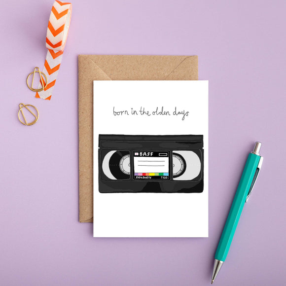 VHS Birthday Card | Funny Birthday Card | Retro Birthday You've got pen on your face