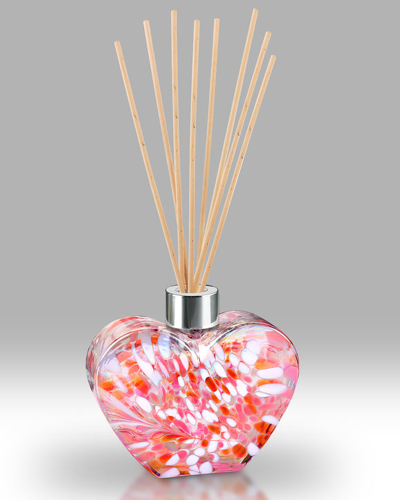 Glass Heart Reed Diffuser Sajaroo Gifts