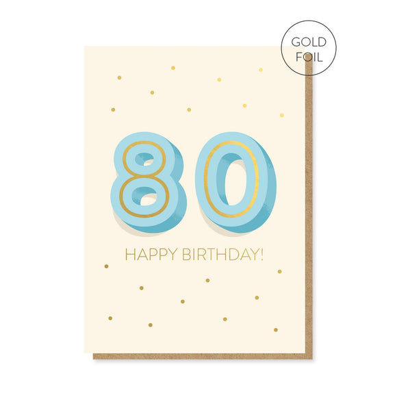 The Big 8-0 Birthday Card | Milestone Card | 80th Age Card Stormy Knight
