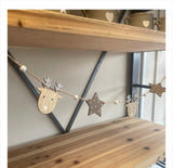 Neutral Reindeer Wood Garland Sajaroo Gifts