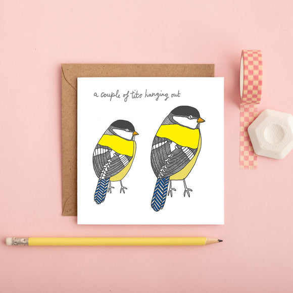 A Couple of Tits Funny Greeting Card | Funny Friendship Card You've got pen on your face