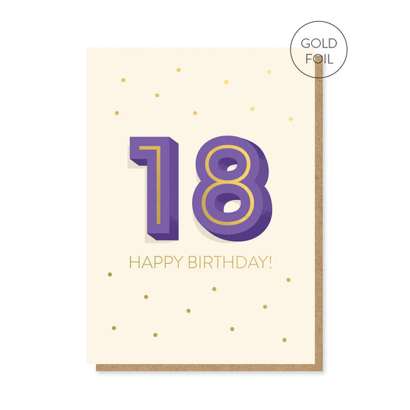 The Big 1-8 Birthday Card | Milestone Card | 18th Age Card Stormy Knight