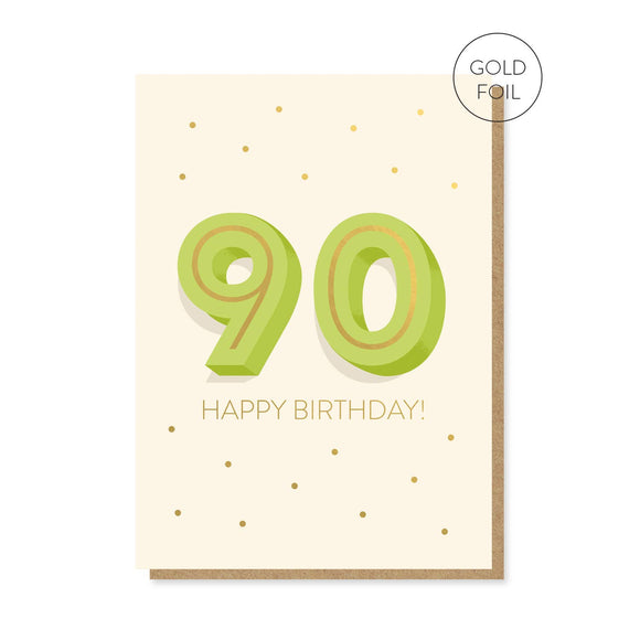 The Big 9-0 Birthday Card | Milestone Card | 90th Age Card Stormy Knight