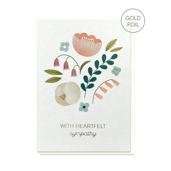 Heartfelt Sympathy Card | Scandi Style | Luxury Foil Card Stormy Knight