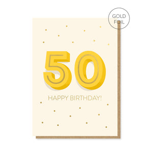 The Big 5-0 Birthday Card | Milestone Card | 50th Age Card Stormy Knight